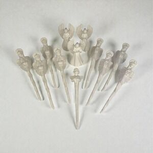 9~8.5" Angel Ornaments Icicle & 3~4" Instruments Ceramic Bisque Ready To Paint